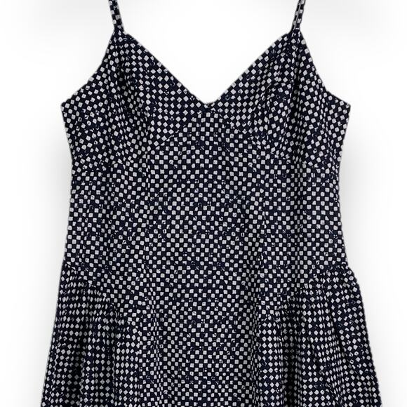 NEW Madewell Dark Nightfall Nancy Midi Dress Cami V Neck Sundress Size 6 - Picture 3 of 11